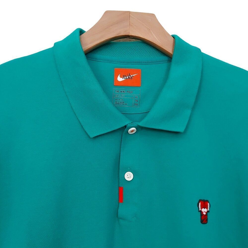 Nike Polo Shirt Mens XXL Green Tiger Woods Frank Masters Breathable Outdoor Golf - Picture 2 of 12